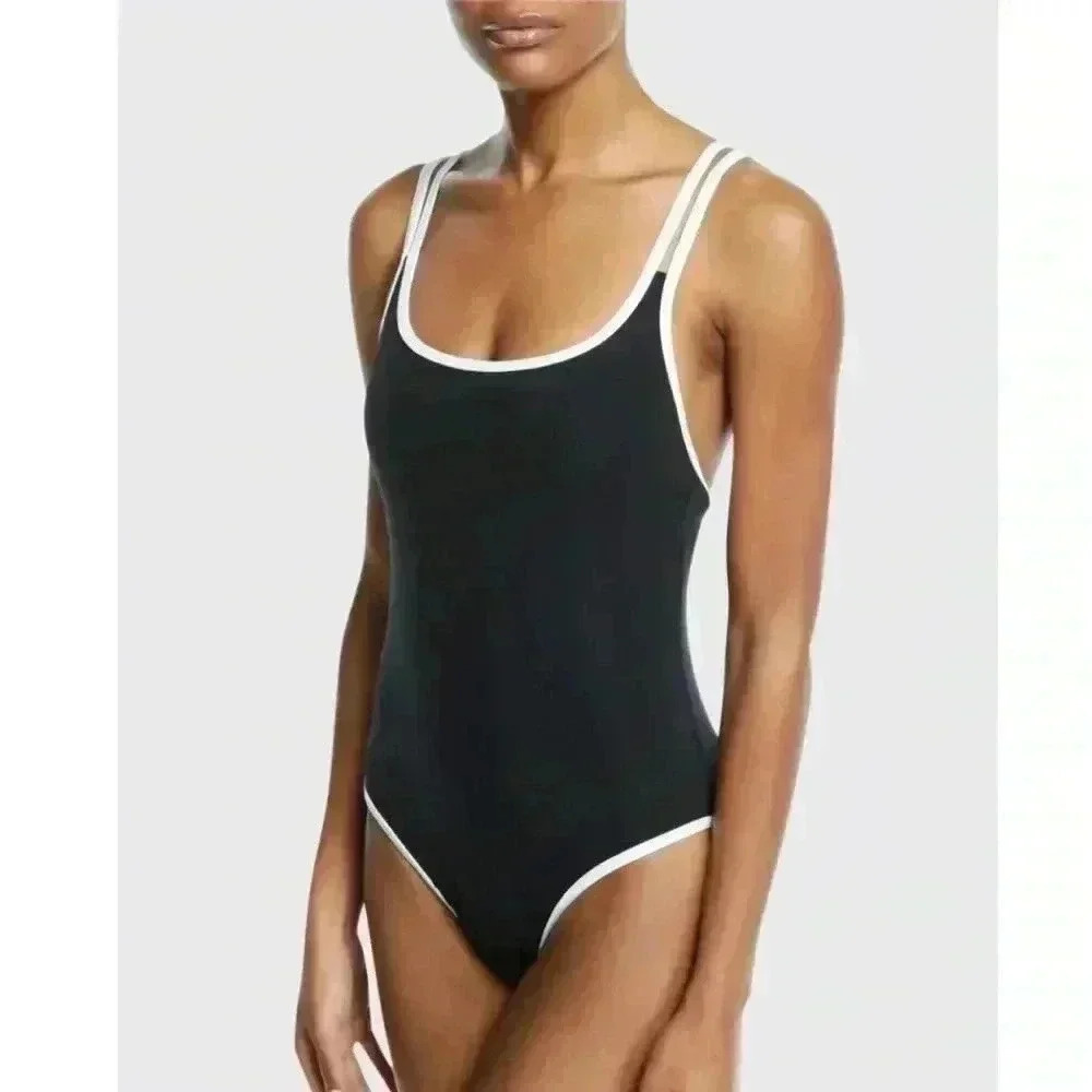 New $122 Jets Australian Jessica Allen Classique Double Strap One Piece Swimsuit